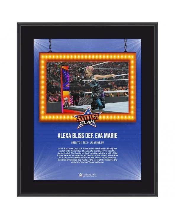 Alexa Bliss WWE Framed 10.5" x 13" 2021 SummerSlam Collage $8.88 Collectibles