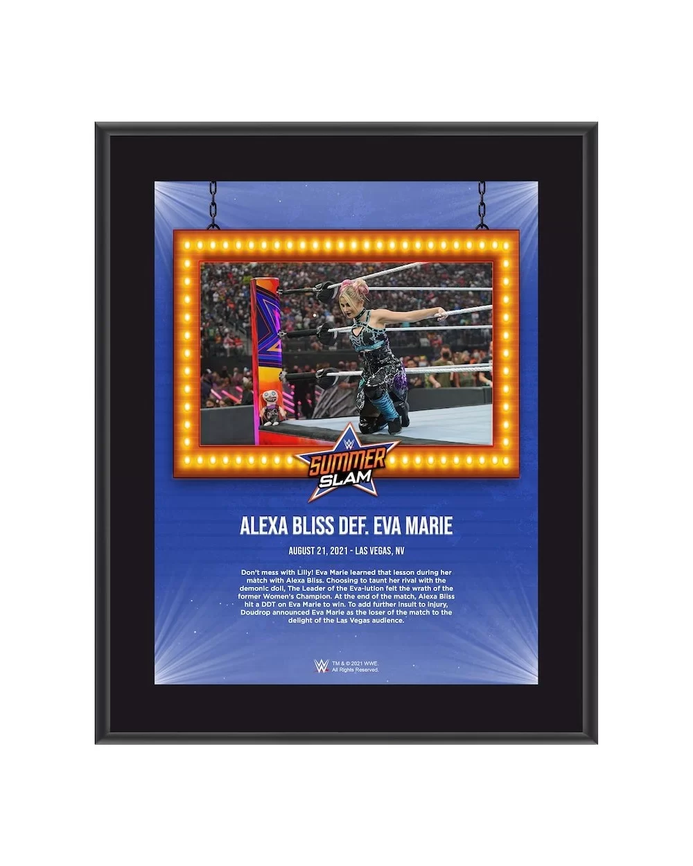Alexa Bliss WWE Framed 10.5" x 13" 2021 SummerSlam Collage $8.88 Collectibles