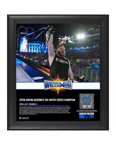 Kevin Owens Framed 15" x 17" WrestleMania 33 Collage with a Piece of Match-Used Canvas - Limited Edition of 250 $20.16 Collec...