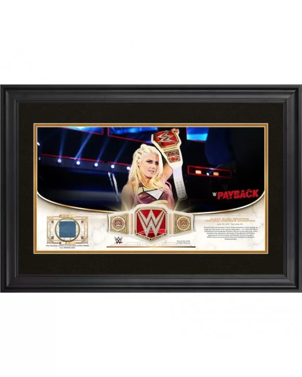 Alexa Bliss WWE Golden Moments Framed 10" x 18" 2017 Payback Collage with a Piece of Match-Used Canvas - Limited Edition of 2...