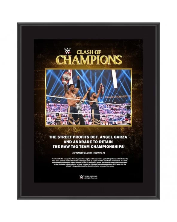 Street Profits WWE Framed 10.5" x 13" 2020 Clash of Champions Sublimated Collage $12.00 Home & Office