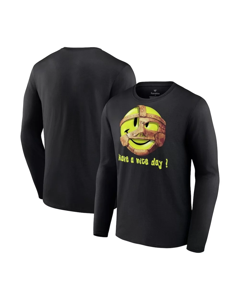 Men's Fanatics Branded Black Mick Foley Have A Nice Day Long Sleeve T-Shirt $13.16 T-Shirts