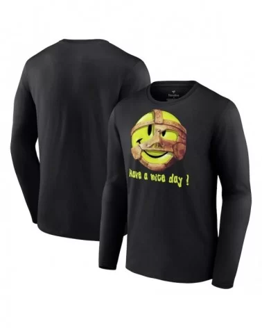 Men's Fanatics Branded Black Mick Foley Have A Nice Day Long Sleeve T-Shirt $13.16 T-Shirts