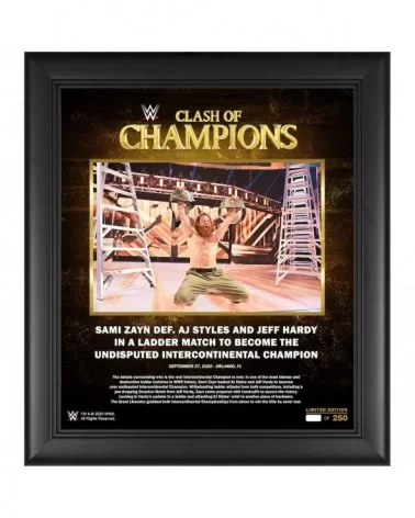Sami Zayn WWE Framed 15" x 17" 2020 Clash of Champions Collage - Limited Edition of 250 $25.76 Home & Office