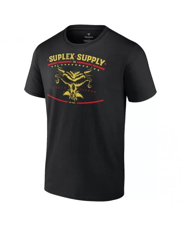 Men's Fanatics Branded Black Brock Lesnar Suplex Supply Co. T-Shirt $8.88 T-Shirts